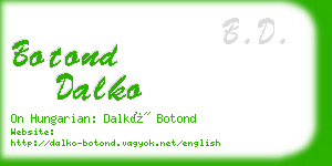 botond dalko business card